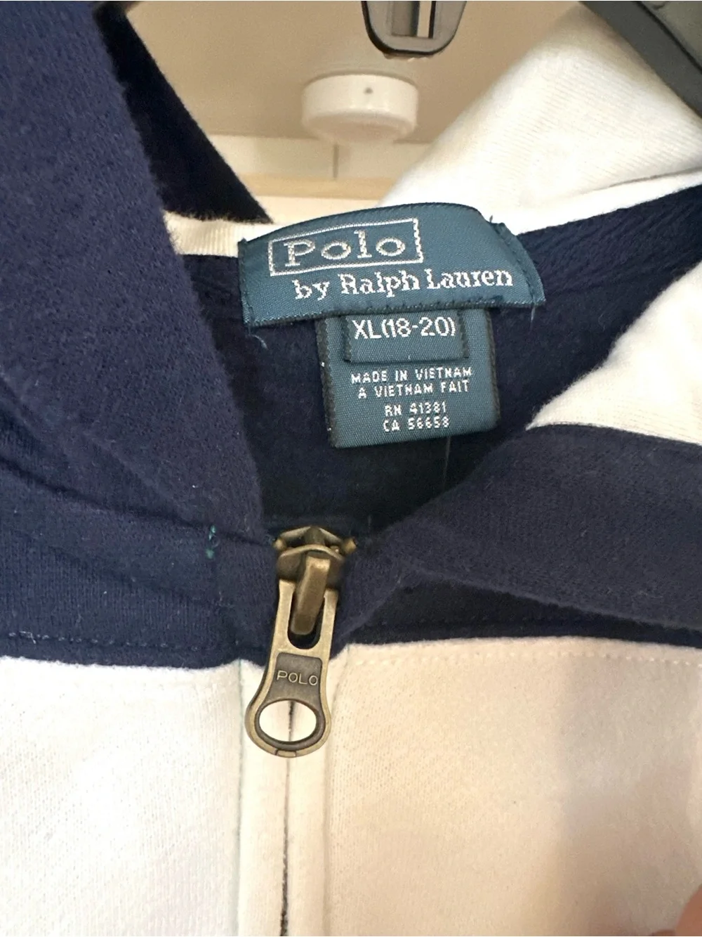 Boys Polo Ralph Lauren Colorblock Zip Hoodie with Big Pony NEW w Tags